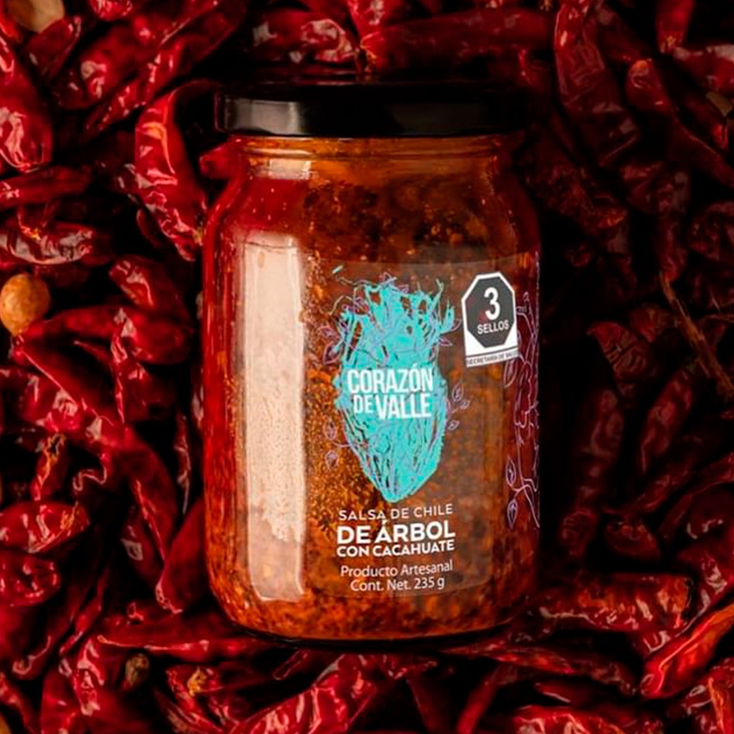 Salsa de Chile de Arbol con Cacahuate