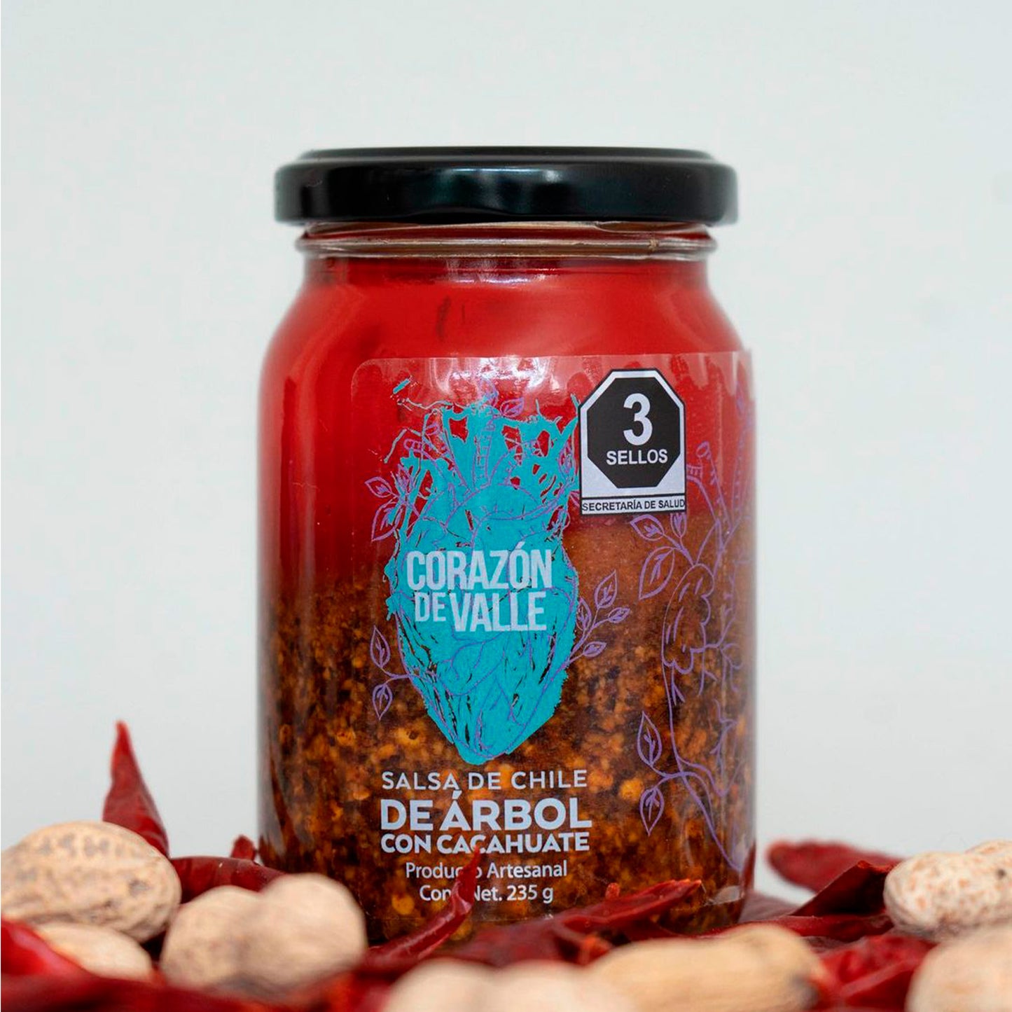 Salsa de Chile de Arbol con Cacahuate